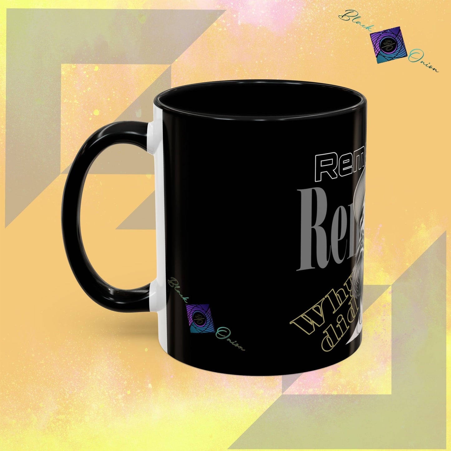 BlackOnion Coffee Mug 2 with Workout Motif ‘Remember V2’🫵🔥💪
