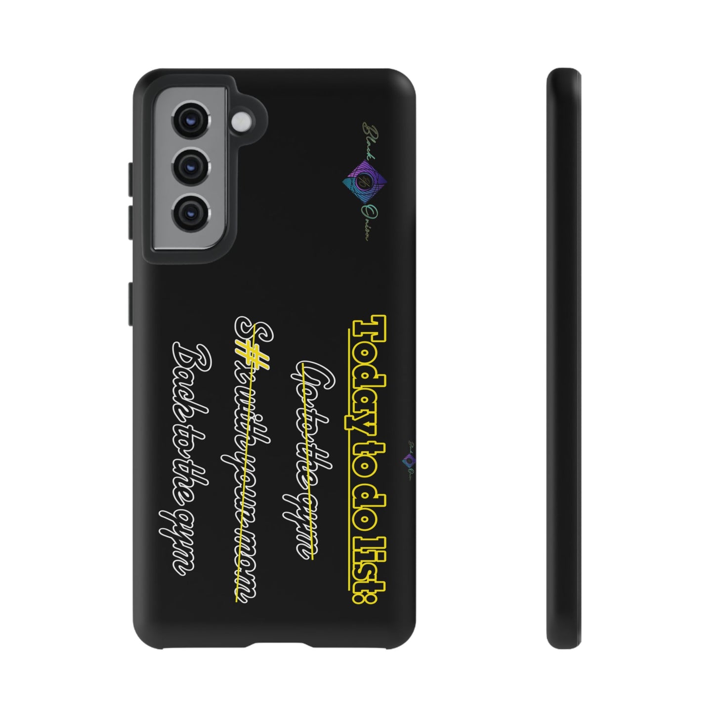 BlackOnion Brand New Phone Case - with Motivational Workout Motif’Today to do list ‘💪🔥🫵