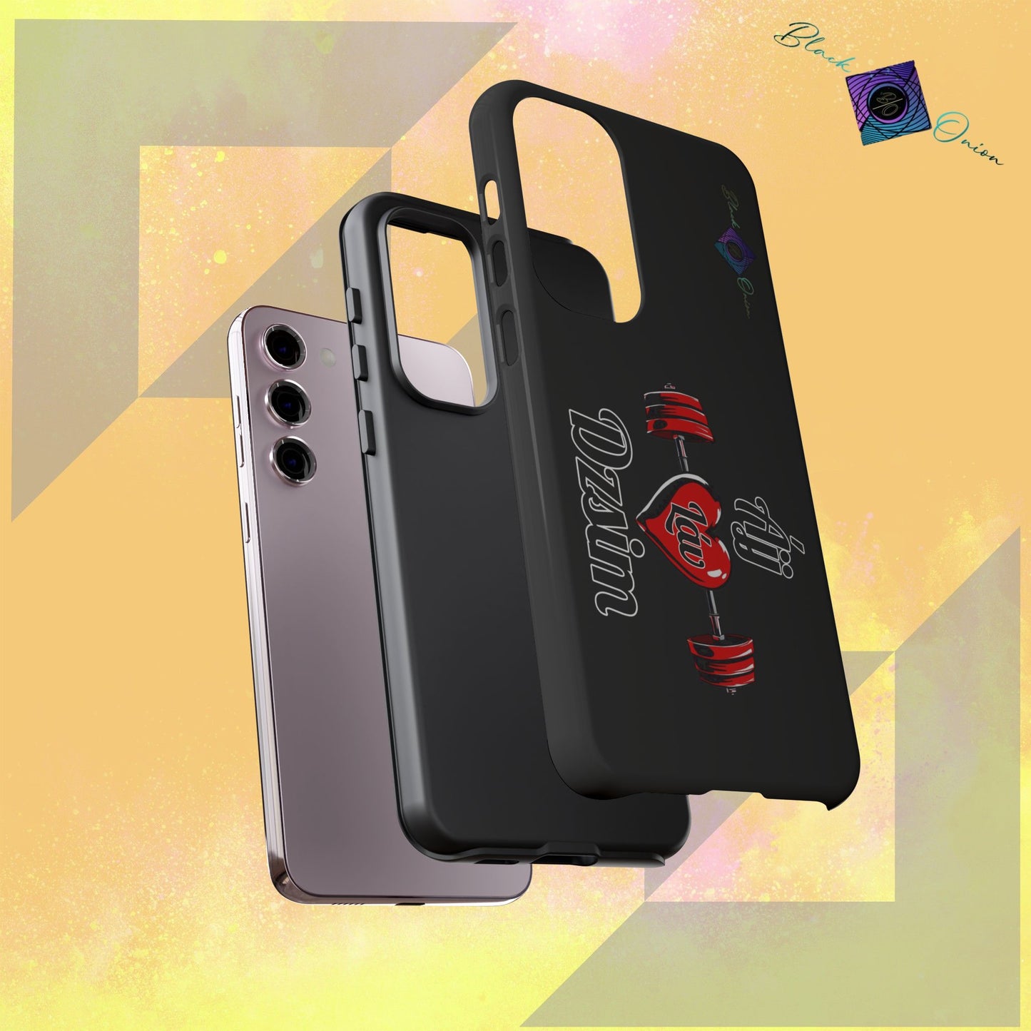 BlackOnion Brand New Phone Case - with Motivational Workout Motif’Ájj Láv Dzsim ‘💪🔥🫵