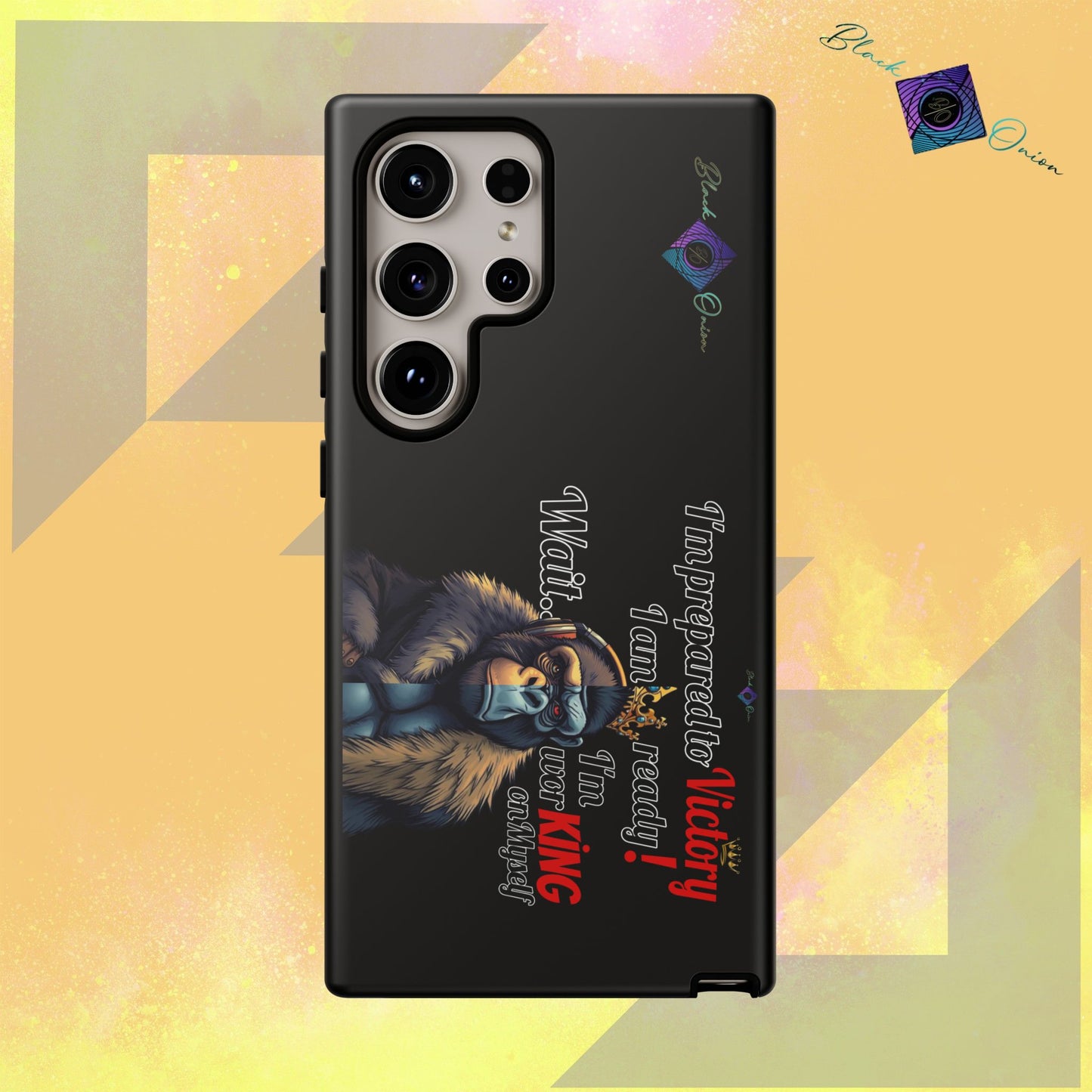 BlackOnion Brand New Phone Case - with Motivational Workout Motif’Victory 👑‘💪🔥🫵