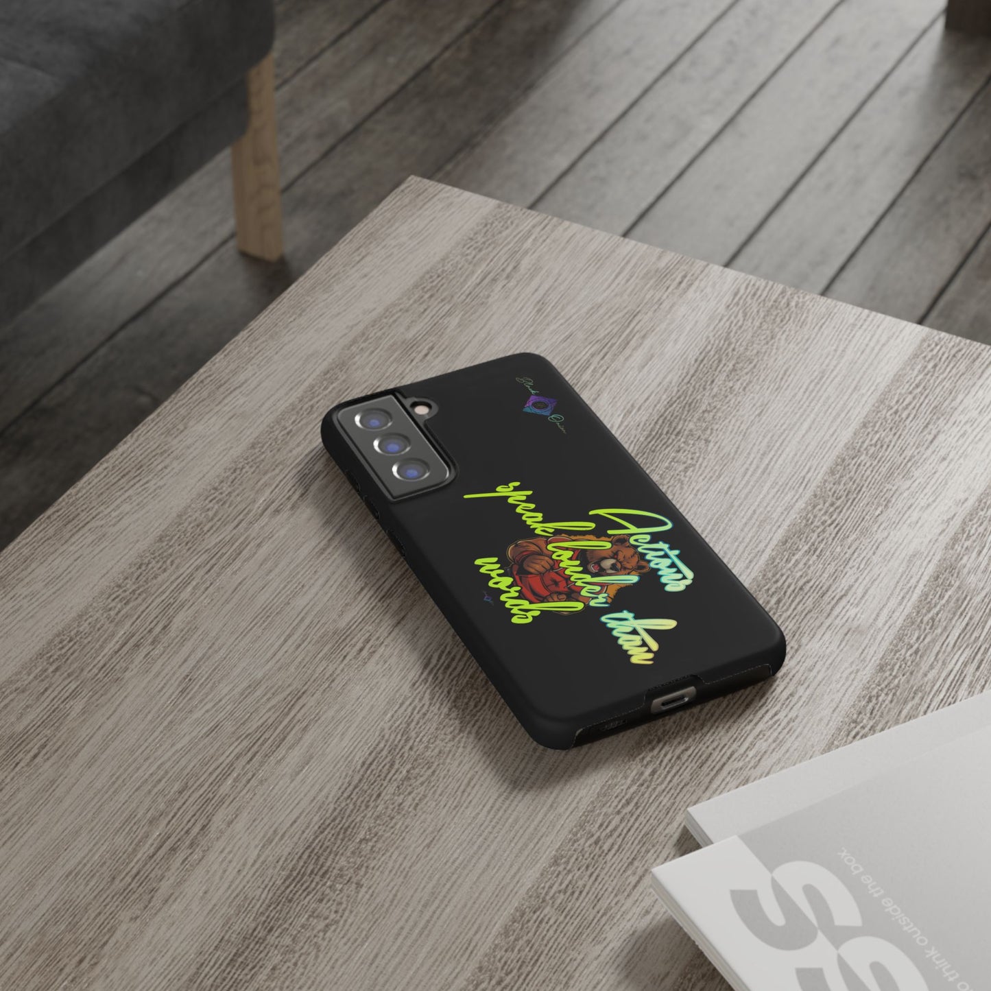 BlackOnion Brand New Phone Case - with Motivational Workout Motif ‘Actions speak lauder ‘💪🔥🫵