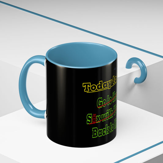 BlackOnion Coffee Mug 2 with Workout Motif ‘Today To Do List V2’🫵🔥💪