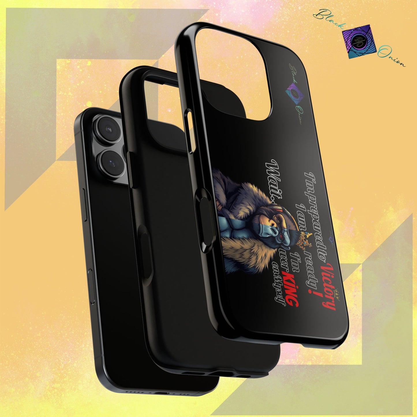 BlackOnion Brand New Phone Case - with Motivational Workout Motif’Victory 👑‘💪🔥🫵