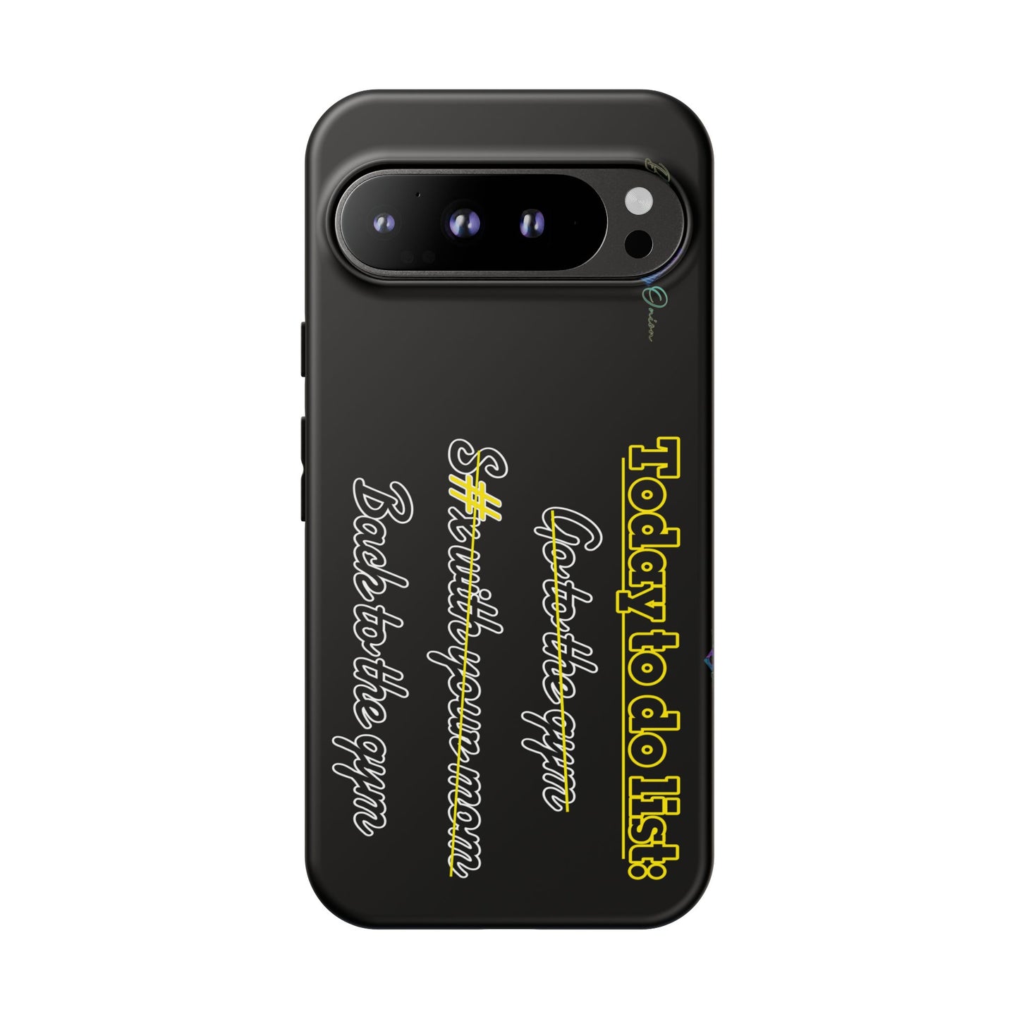 BlackOnion Brand New Phone Case - with Motivational Workout Motif’Today to do list ‘💪🔥🫵