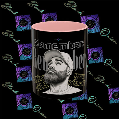 BlackOnion Coffee Mug - 11oz with Workout Motif ‘Remember ’🔥💪🫵