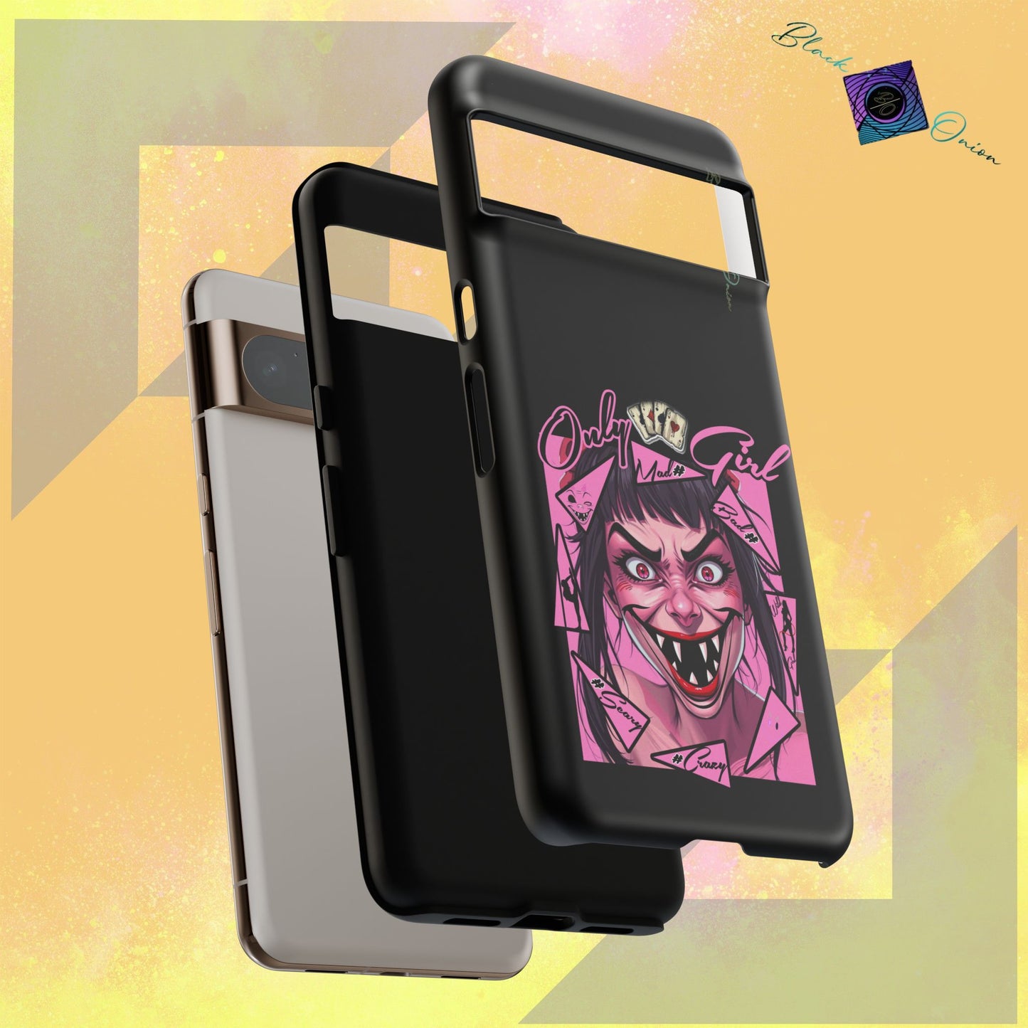 BlackOnion Brand New Phone Case - with Motivational Workout Motif’ Mad Girl💋🌸 ‘🔥🫵