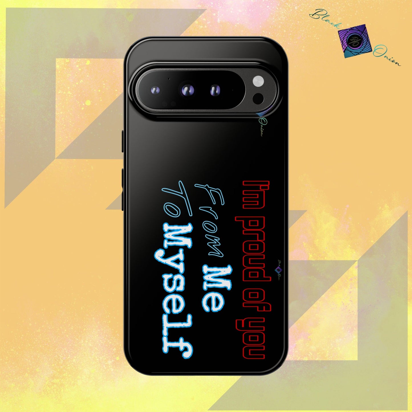BlackOnion Brand New Phone Case - with Motivational Workout Motif’I’m proud of you ‘💪🔥🫵