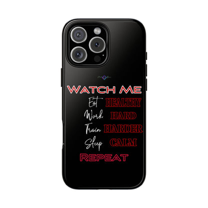 BlackOnion Phone Case -with Motivational Motif  'Watch Me' 💪🔥🫵