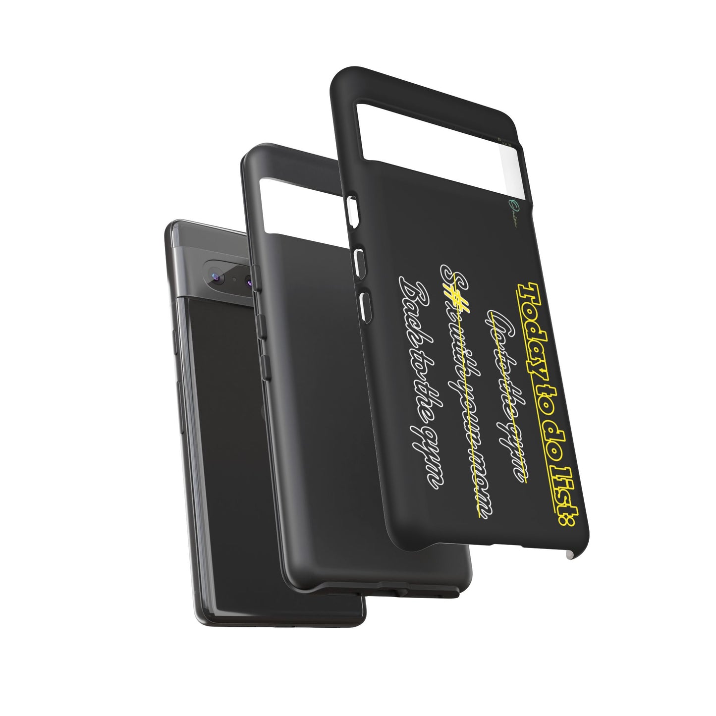 BlackOnion Brand New Phone Case - with Motivational Workout Motif’Today to do list ‘💪🔥🫵