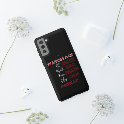 BlackOnion Phone Case -with Motivational Motif  'Watch Me' 💪🔥🫵