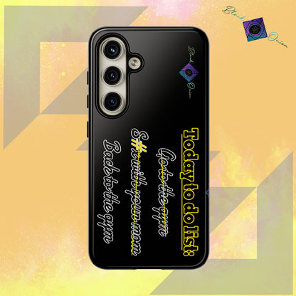 BlackOnion Brand New Phone Case - with Motivational Workout Motif’Today to do list ‘💪🔥🫵
