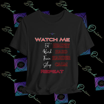 BlackOnion "Watch Me" T-Shirt with Workout Motif V4 💪🔥