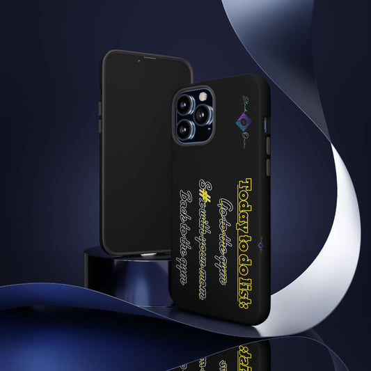BlackOnion Brand New Phone Case - with Motivational Workout Motif’Today to do list ‘💪🔥🫵