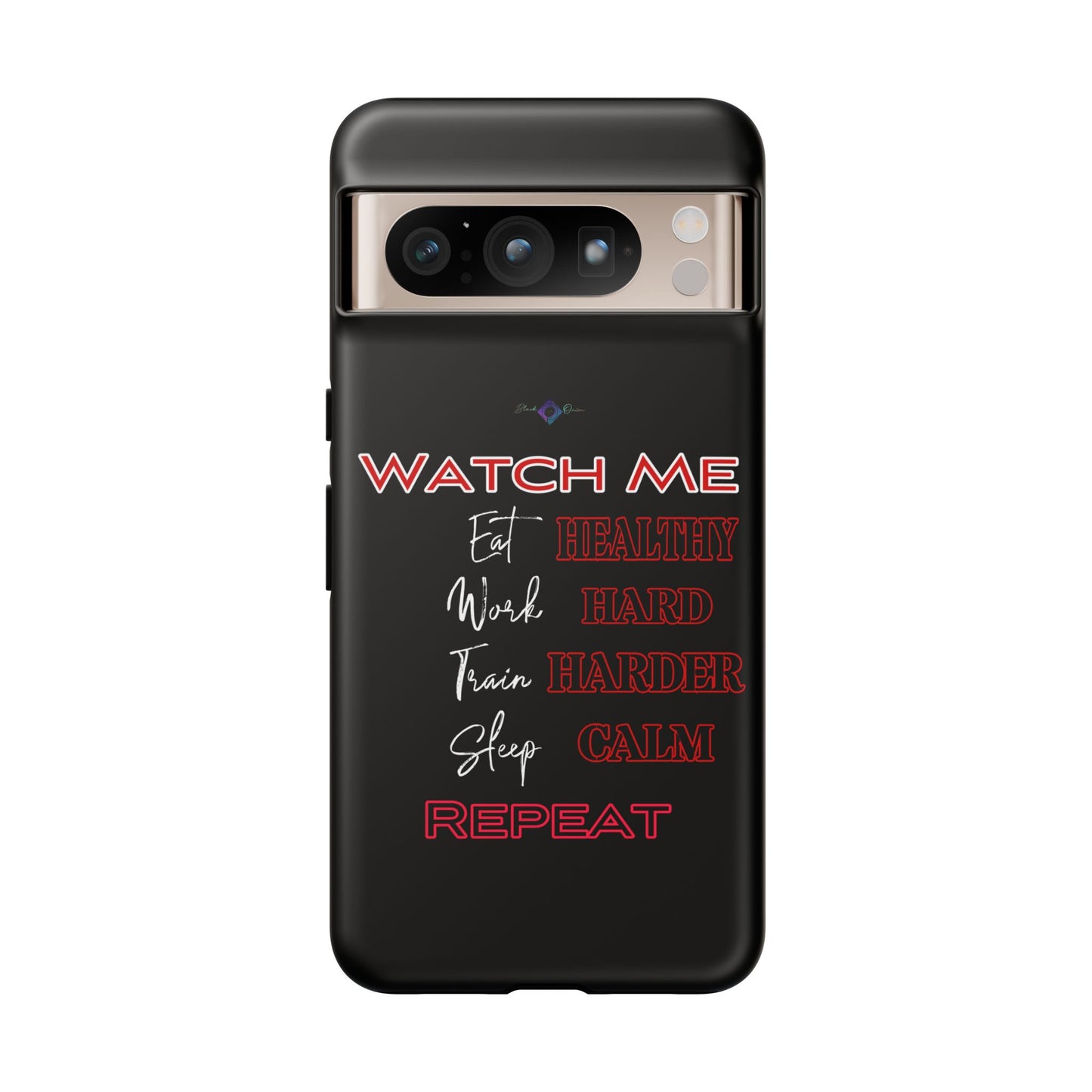 BlackOnion Phone Case -with Motivational Motif  'Watch Me' 💪🔥🫵
