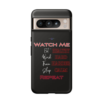 BlackOnion Phone Case -with Motivational Motif  'Watch Me' 💪🔥🫵