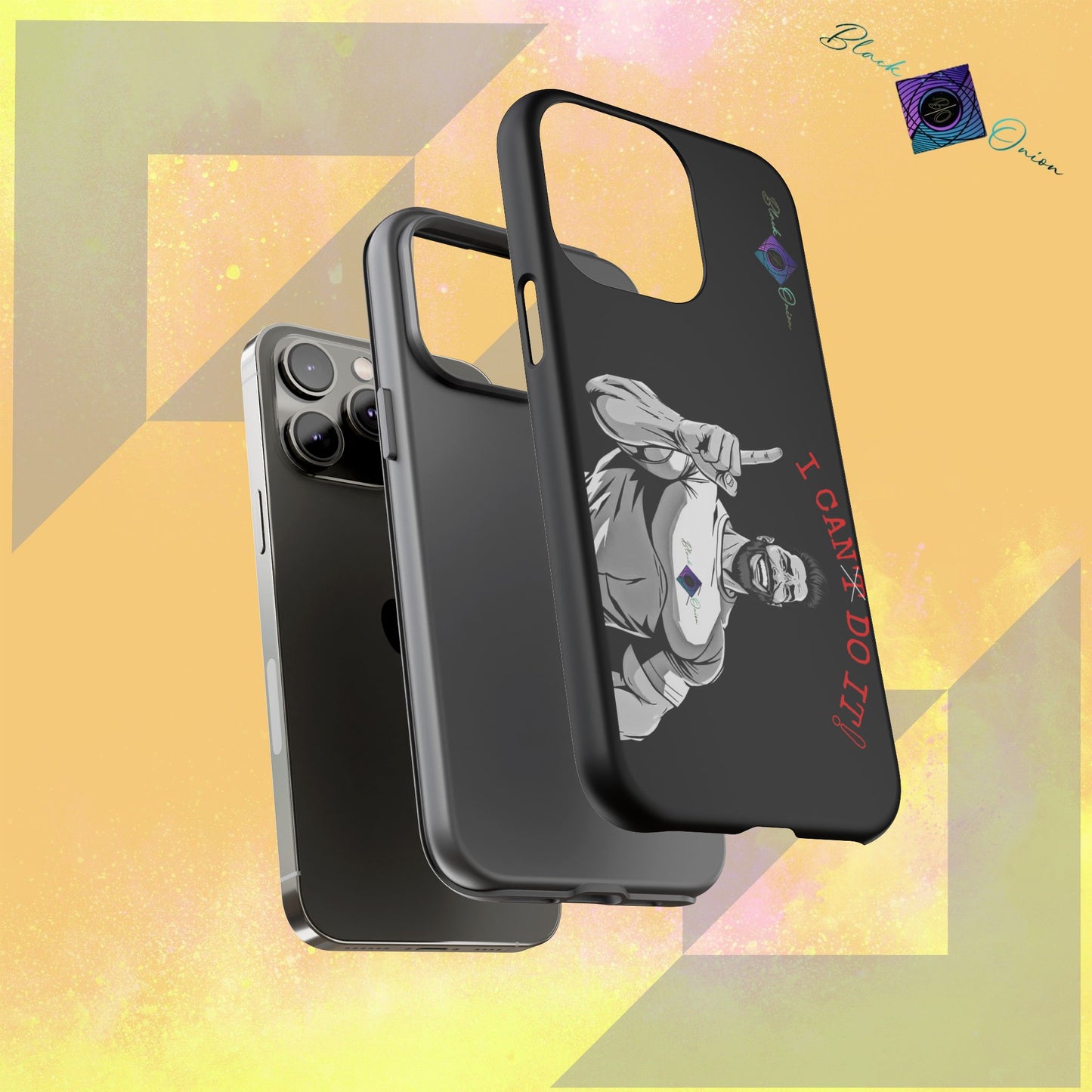 BlackOnion Brand New Phone Case - with Motivational Workout Motif’I Can Do It ‘💪🔥🫵
