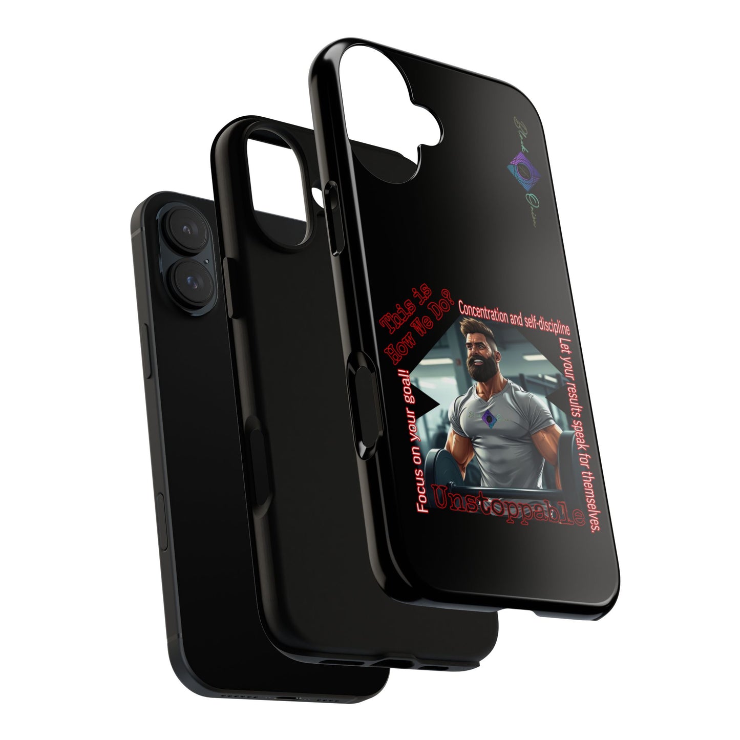BlackOnion Brand New Phone Case - with Motivational Workout Motif’Unstoppable ‘💪🔥🫵