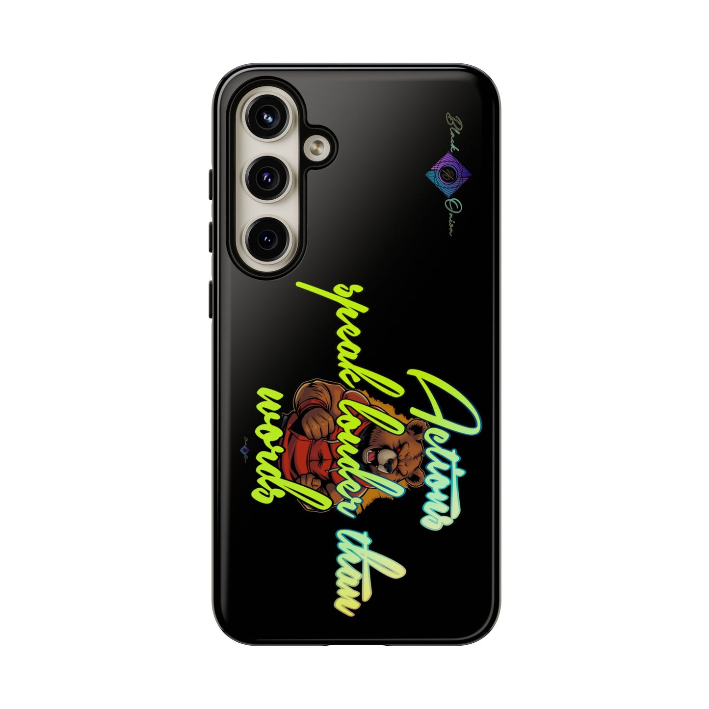 BlackOnion Brand New Phone Case - with Motivational Workout Motif ‘Actions speak lauder ‘💪🔥🫵