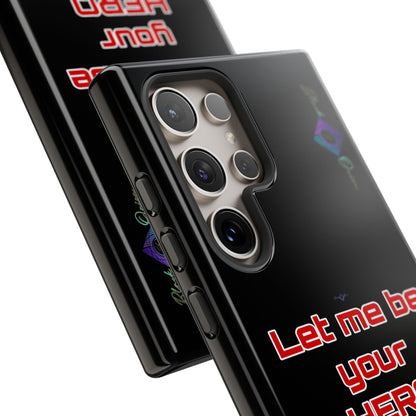 BlackOnion Brand New Phone Case - with Motivational Workout Motif’Let me be your Hero ‘💪🔥🫵