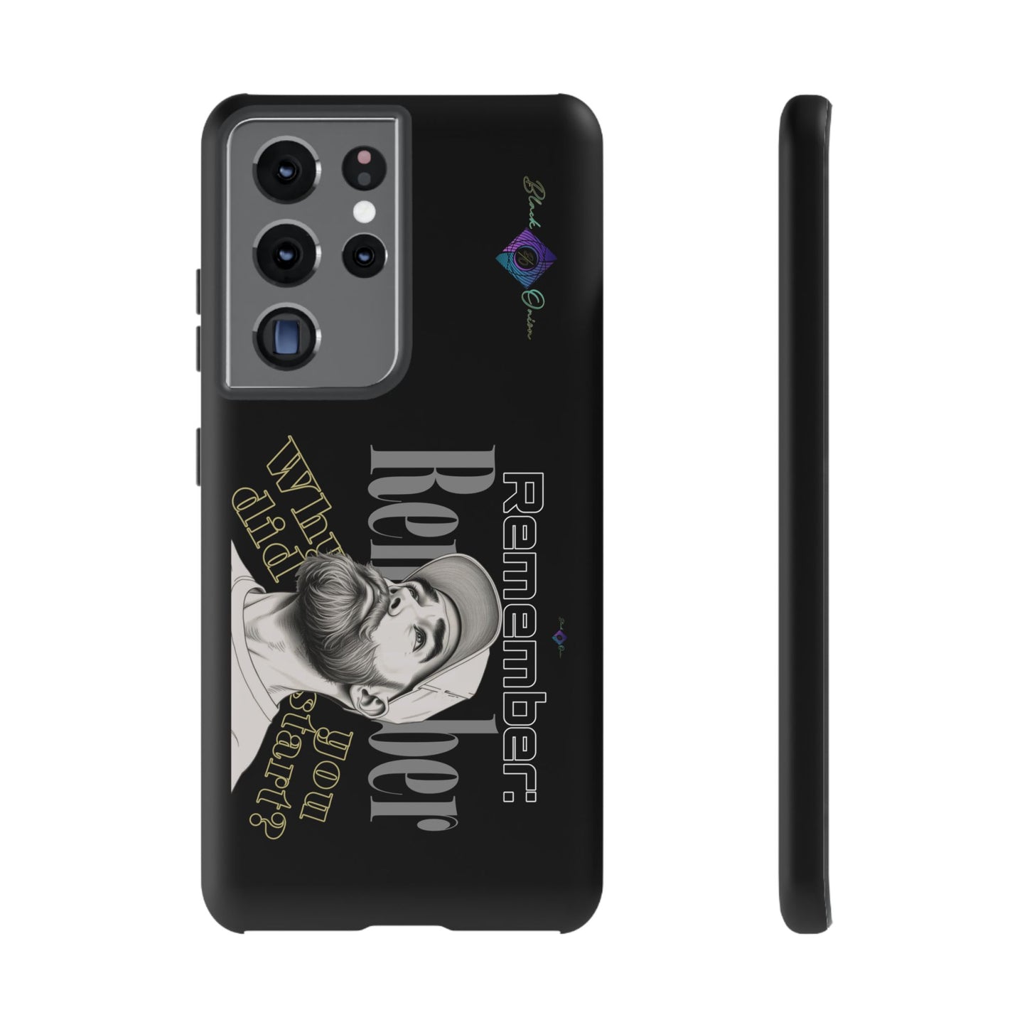 BlackOnion Brand New Phone Case - with Motivational Workout Motif’Remember ‘💪🔥🫵