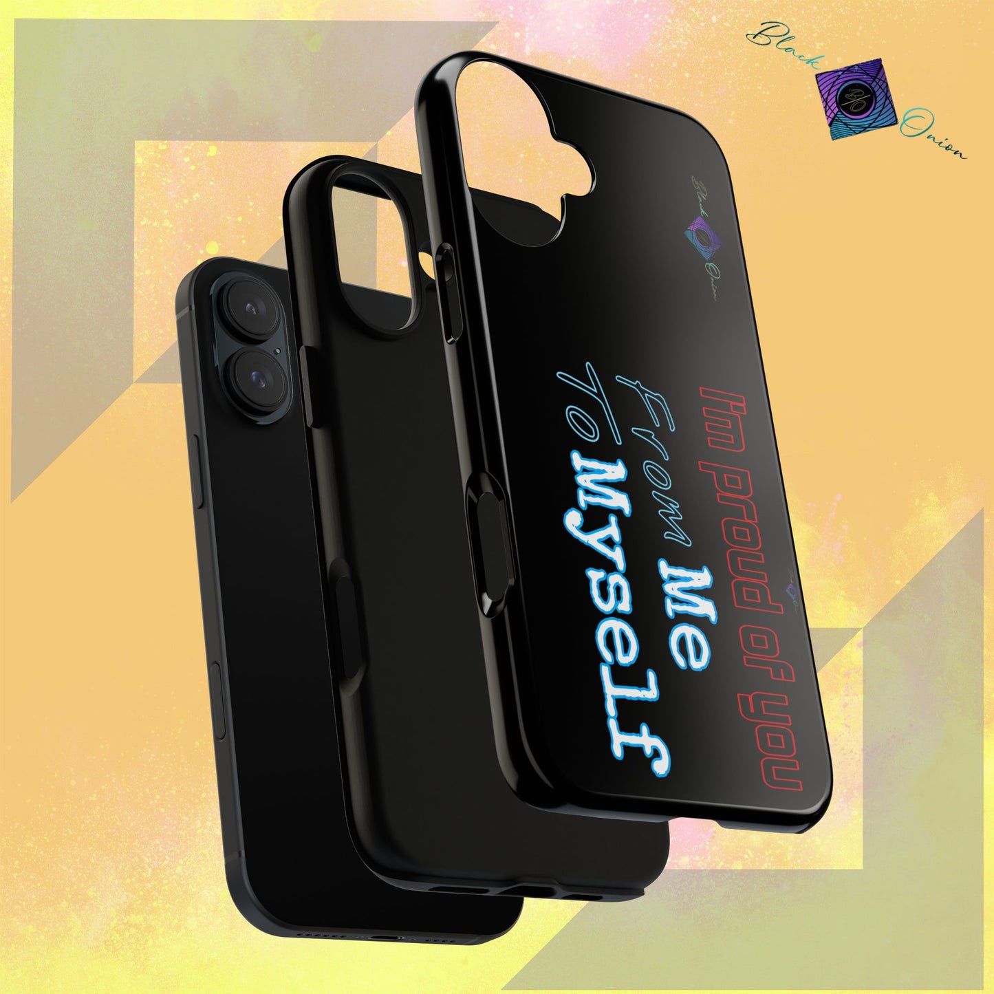 BlackOnion Brand New Phone Case - with Motivational Workout Motif’I’m proud of you ‘💪🔥🫵