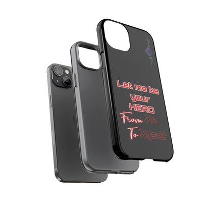 BlackOnion Brand New Phone Case - with Motivational Workout Motif’Let me be your Hero ‘💪🔥🫵