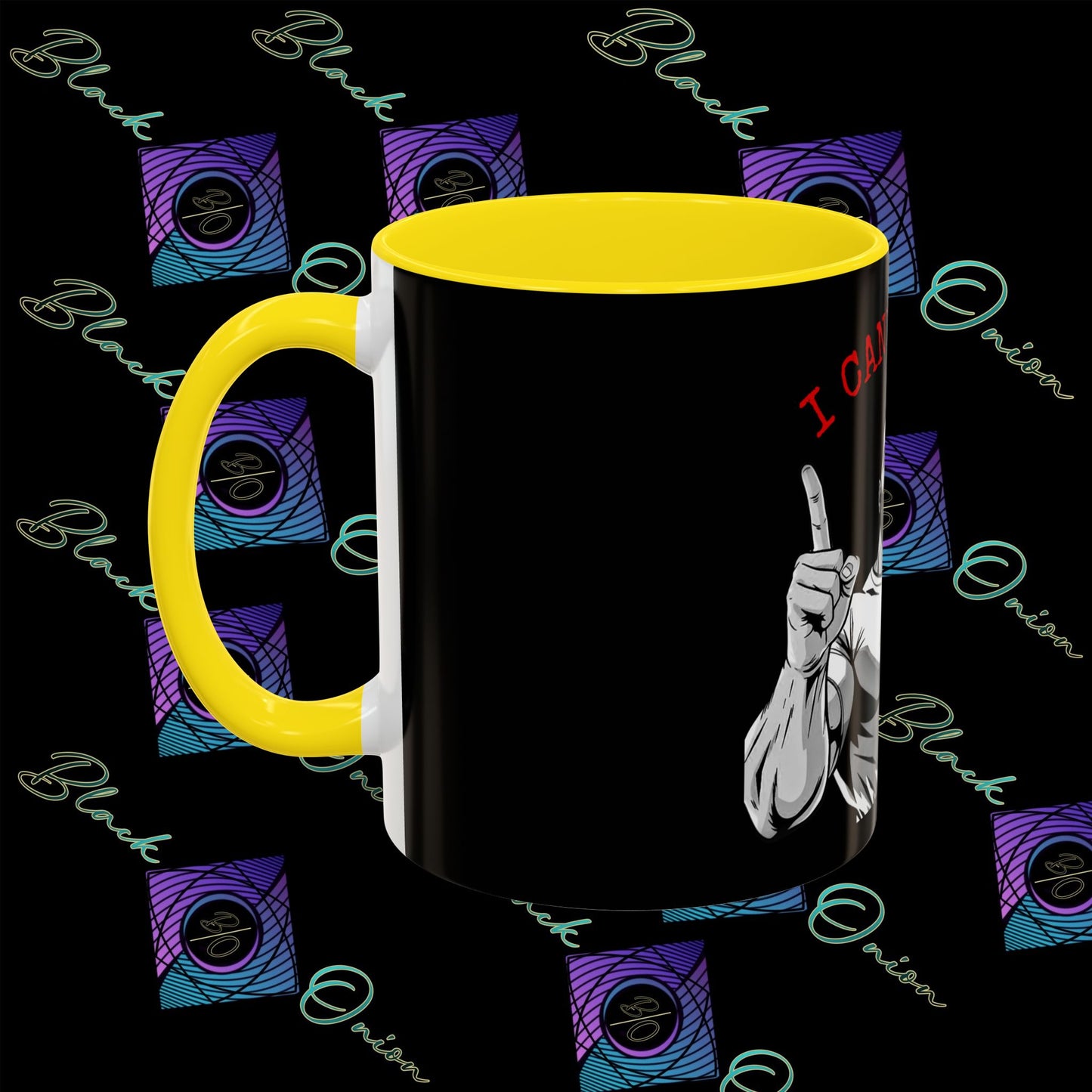 BlackOnion Coffee Mug 2 with Workout Motif ‘I Can Do It V2’🫵🔥💪