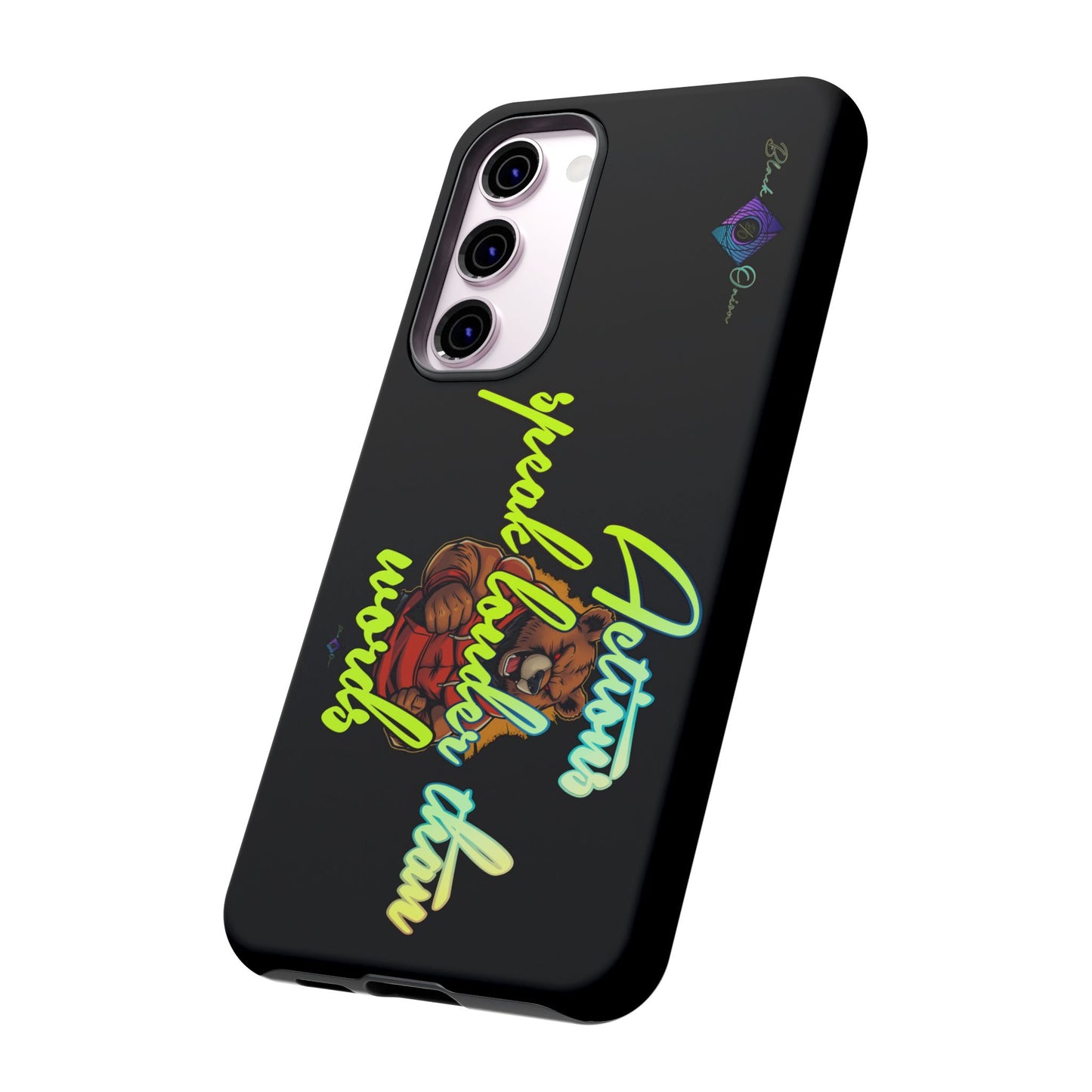 BlackOnion Brand New Phone Case - with Motivational Workout Motif ‘Actions speak lauder ‘💪🔥🫵