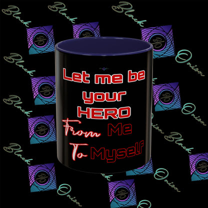 BlackOnion Coffee Mug Serial 2 with Workout Motif ‘Let me be your Hero’🫵🔥💪