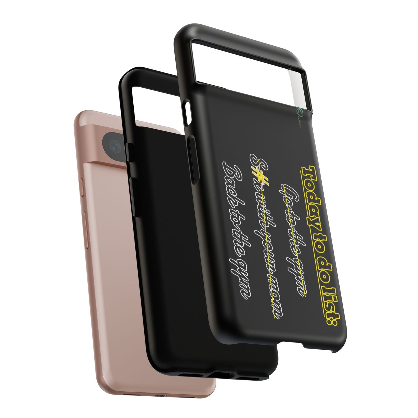 BlackOnion Brand New Phone Case - with Motivational Workout Motif’Today to do list ‘💪🔥🫵