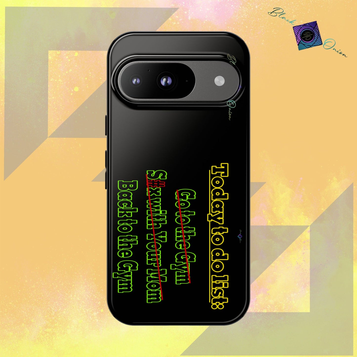 BlackOnion Brand New Phone Case - with Motivational Workout Motif’Today To Do List V2 ‘💪🔥🫵