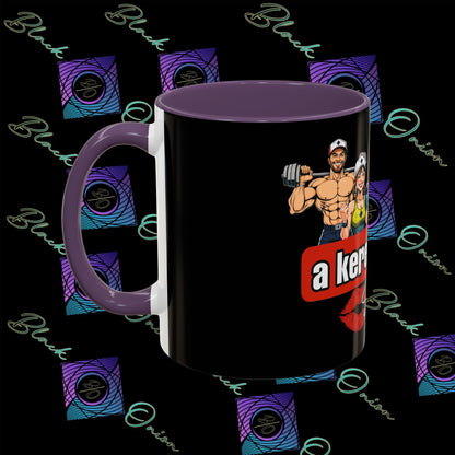 BlackOnion Coffee Mug Serial 2 with Workout Motif ‘Az igazi férfiak a kerek popsit szeretik ‘🫵🔥💪
