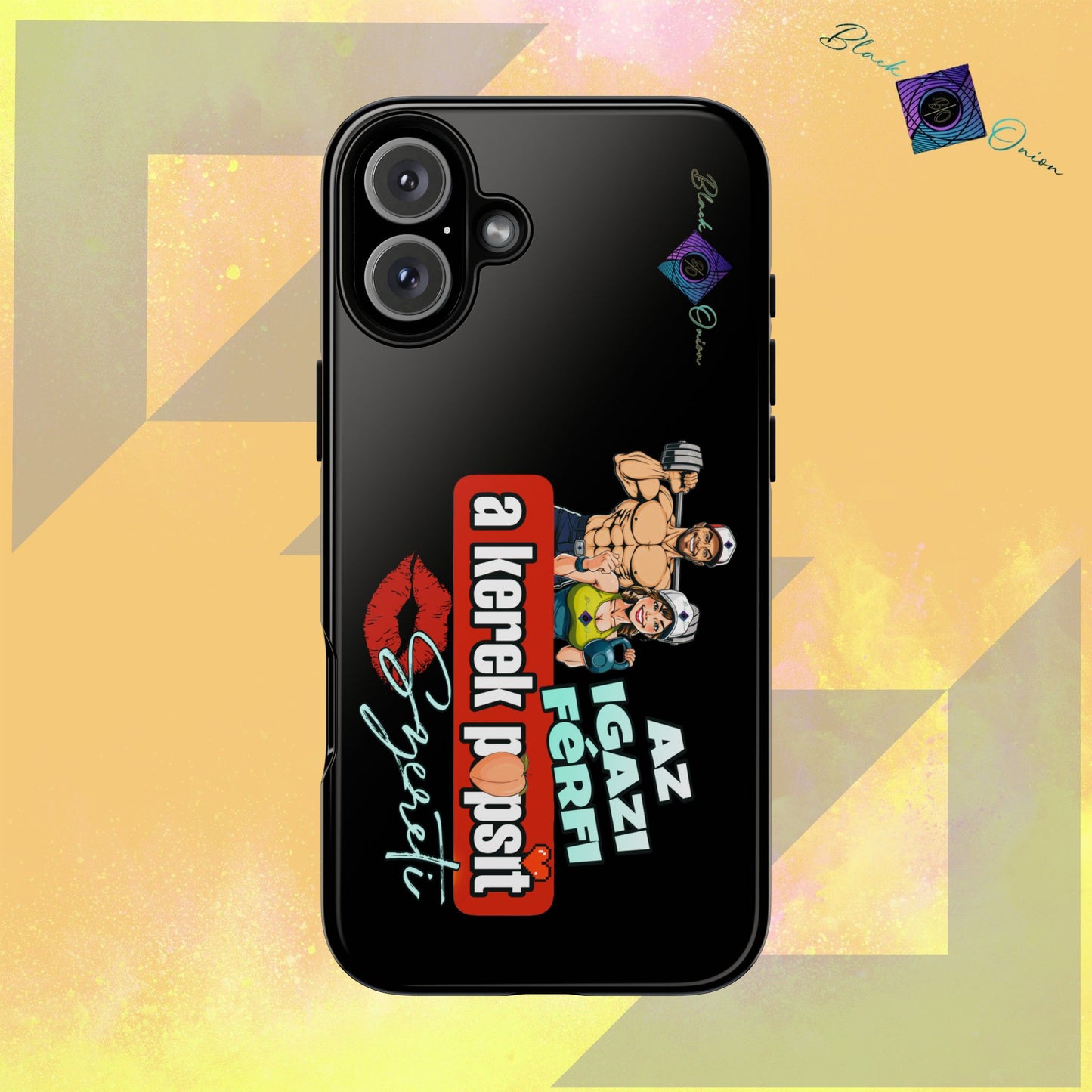 BlackOnion Brand New Phone Case - with Motivational Workout Motif ‘Az igazi férfi ‘💪🔥🫵