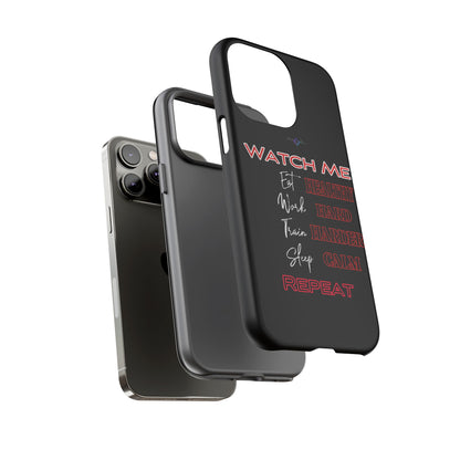 BlackOnion Phone Case -with Motivational Motif  'Watch Me' 💪🔥🫵
