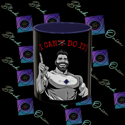 BlackOnion Coffee Mug - 11oz with Workout Motif ‘I Can Do It ’🔥💪🫵