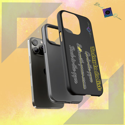 BlackOnion Brand New Phone Case - with Motivational Workout Motif’Today to do list ‘💪🔥🫵