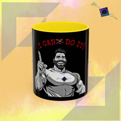 BlackOnion Coffee Mug - 11oz with Workout Motif ‘I Can Do It ’🔥💪🫵