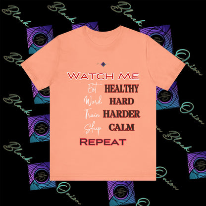 BlackOnion "Watch Me" T-Shirt with Workout Motif V3  💪🔥