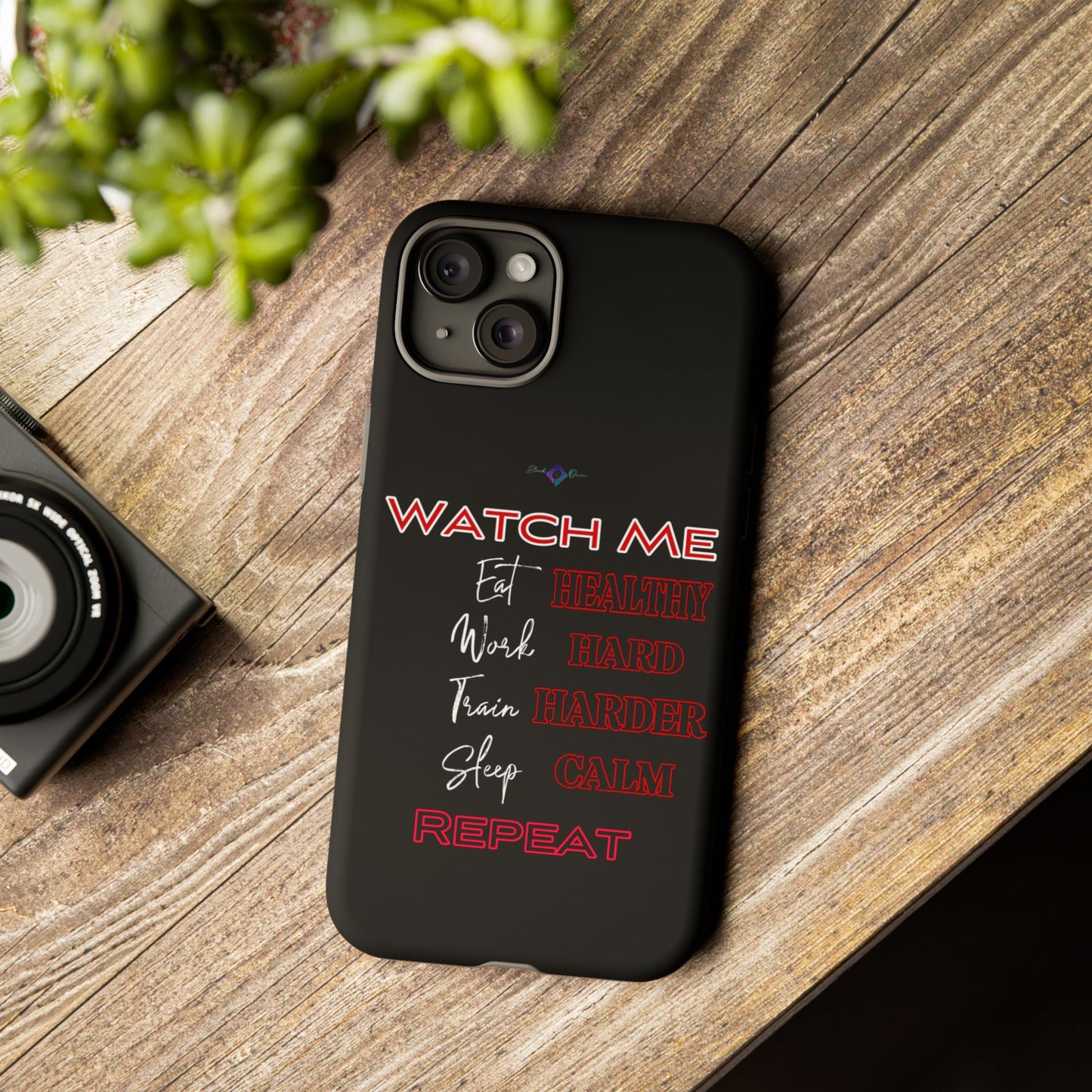 BlackOnion Phone Case -with Motivational Motif  'Watch Me' 💪🔥🫵