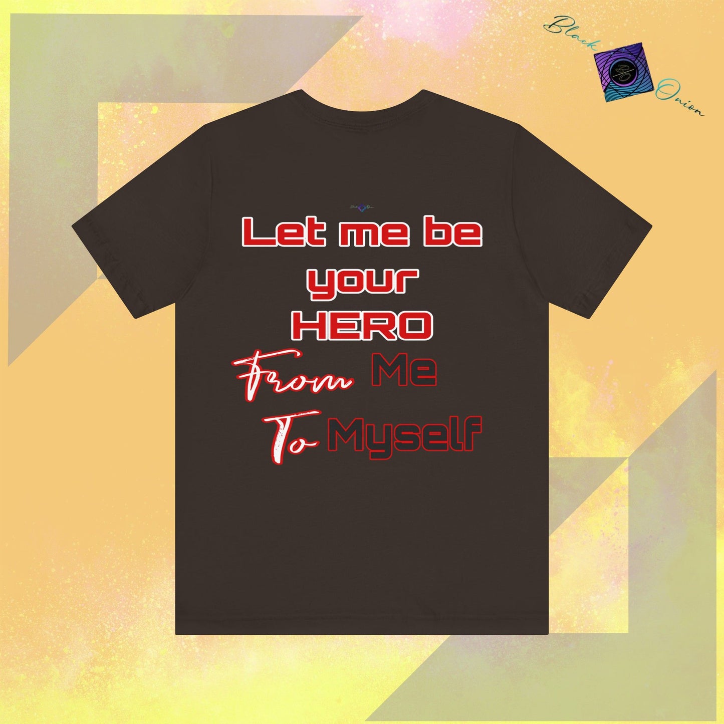 BlackOnion T-Shirt with Workout Motif “Let me be your Hero” 🫵🔥💪