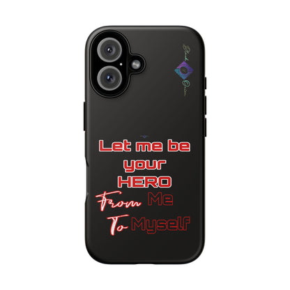 BlackOnion Brand New Phone Case - with Motivational Workout Motif’Let me be your Hero ‘💪🔥🫵