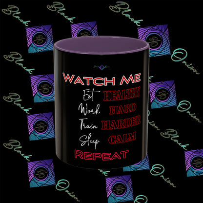 BlackOnion Coffee Mug Serial 2 with Workout Motif ‘Watch me’🫵🔥💪