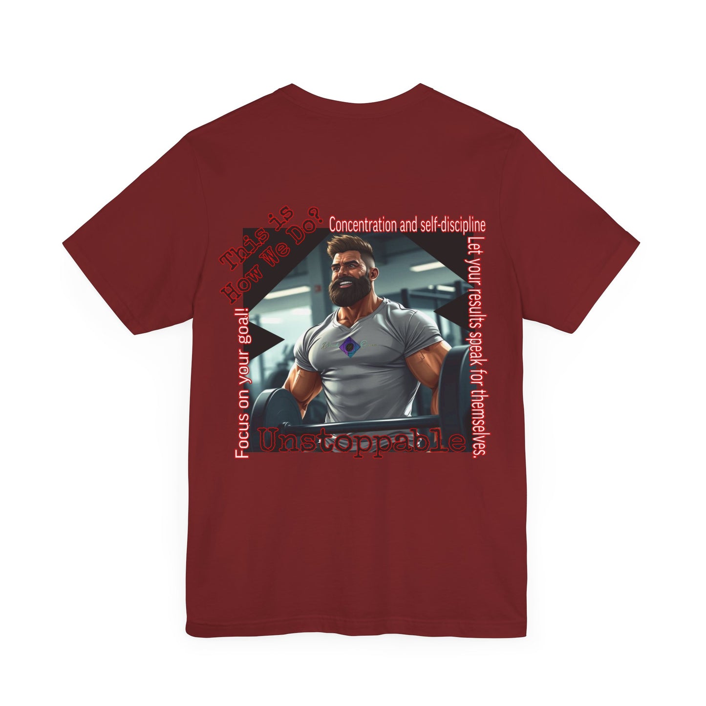 BlackOnion T-shirt with Workout Motif “Unstoppable “💪🔥🫵