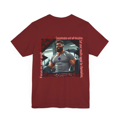 BlackOnion T-shirt with Workout Motif “Unstoppable “💪🔥🫵