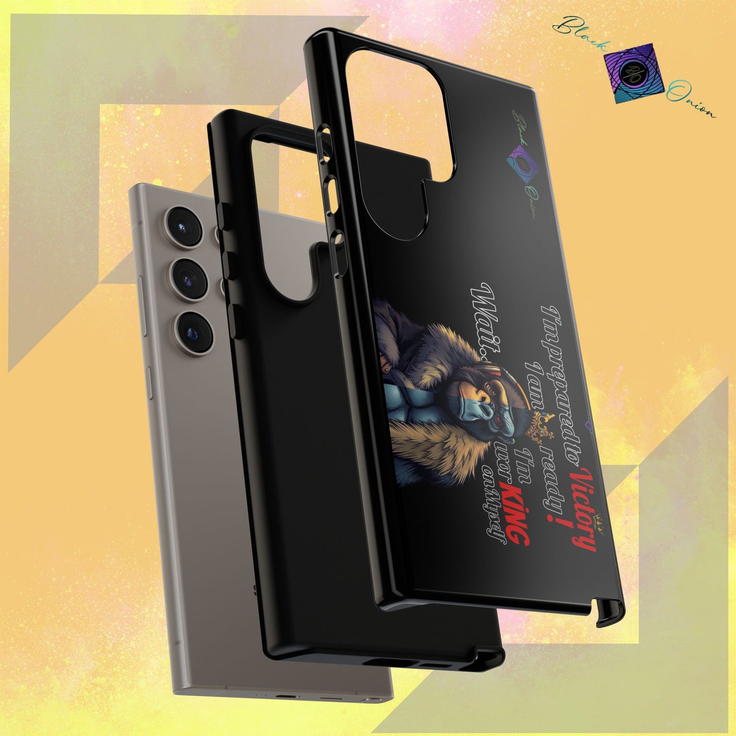 BlackOnion Brand New Phone Case - with Motivational Workout Motif’Victory 👑‘💪🔥🫵