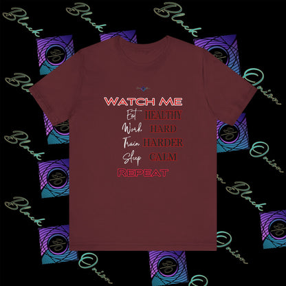 BlackOnion "Watch Me" T-Shirt with Workout Motif V4 💪🔥