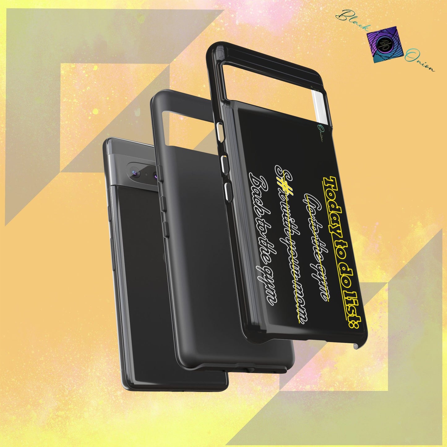 BlackOnion Brand New Phone Case - with Motivational Workout Motif’Today to do list ‘💪🔥🫵