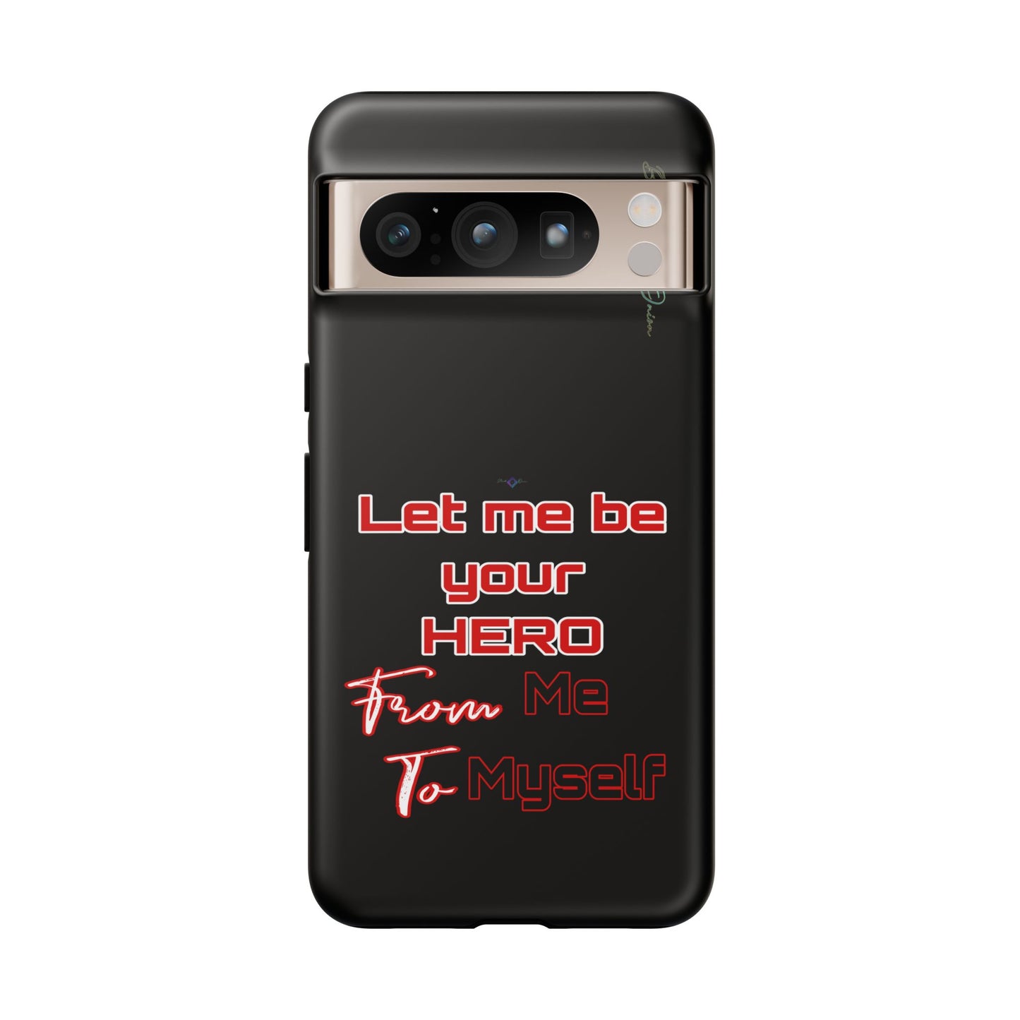 BlackOnion Brand New Phone Case - with Motivational Workout Motif’Let me be your Hero ‘💪🔥🫵