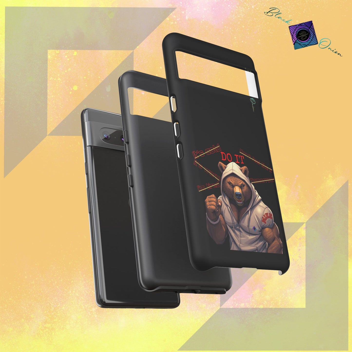 BlackOnion Brand New Phone Case - with Motivational Workout Motif’Do it ‘💪🔥🫵