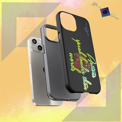 BlackOnion Brand New Phone Case - with Motivational Workout Motif ‘Actions speak lauder ‘💪🔥🫵